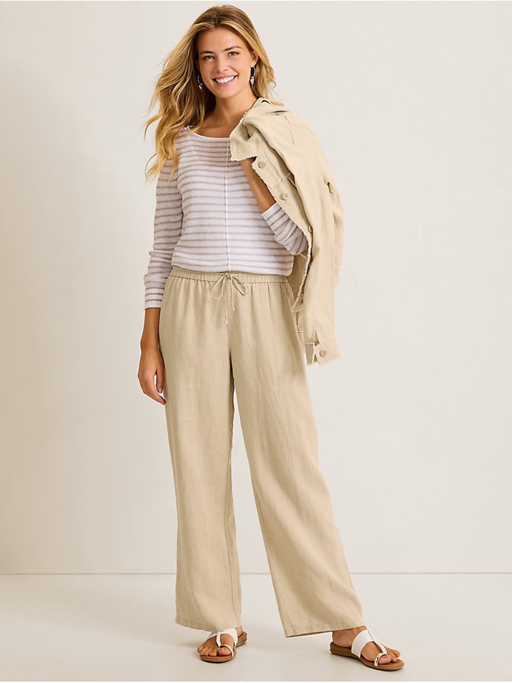Tommy Bahama Two Palms High Rise Linen Easy Pants Medium